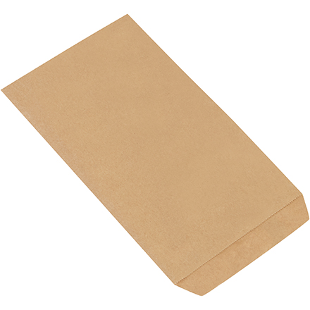 5 x 7 <span class='fraction'>1/2</span>" Kraft Flat Merchandise Bags