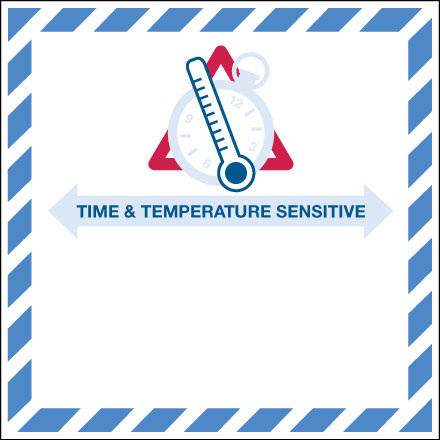 4 <span class='fraction'>1/4</span> x 4 <span class='fraction'>1/4</span>" - "Time And Temperature Sensitive" Label