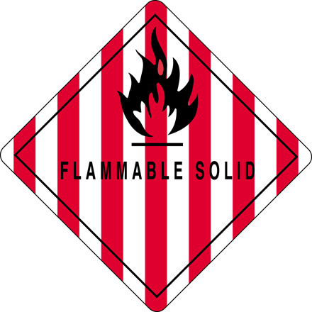 4 x 4" - "Flammable Solid" Labels