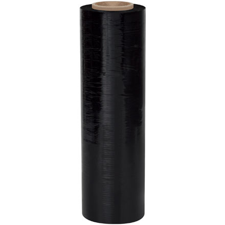 18'' x 59 Gauge x 1500' Opaque Black Hand Stretch Film