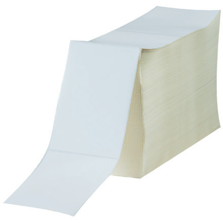 6 x 8" White Fanfold Thermal Transfer Labels